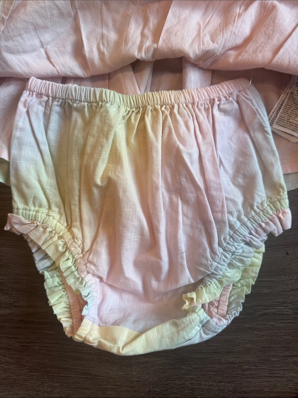 GAP Pastel Tie-Dye Pink Yellow Blue Ruffle Matching Set